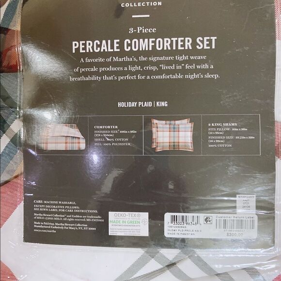 *Holiday Plaid Percale Comforter Set - Picture 3 of 3